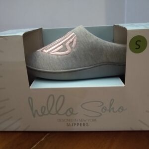 Soho Gray and Pink Kids Slippers